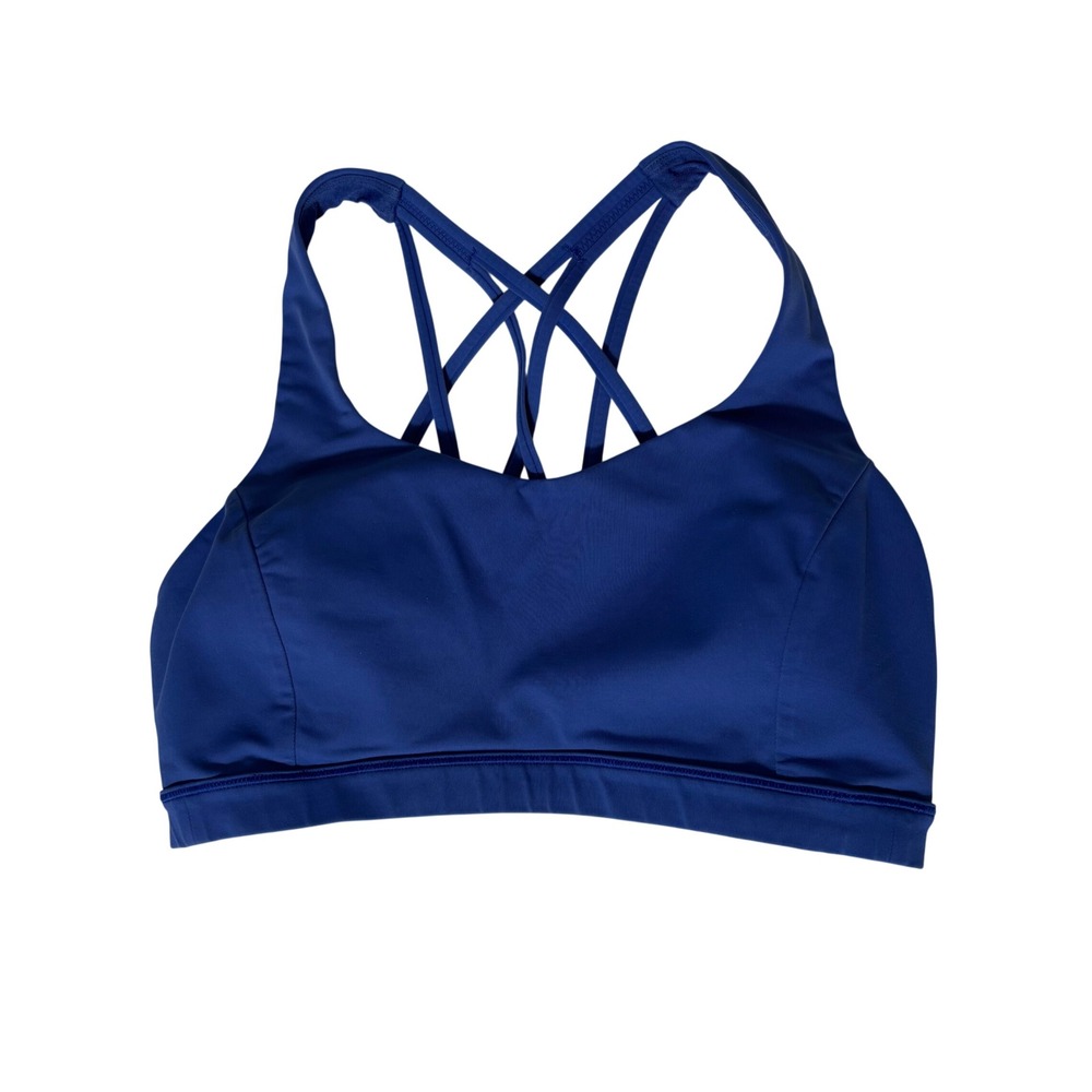 Lululemon Free To Be Serene Bra Regatta Blue Strappy Sports Bra Size 8 LW2AJ5S